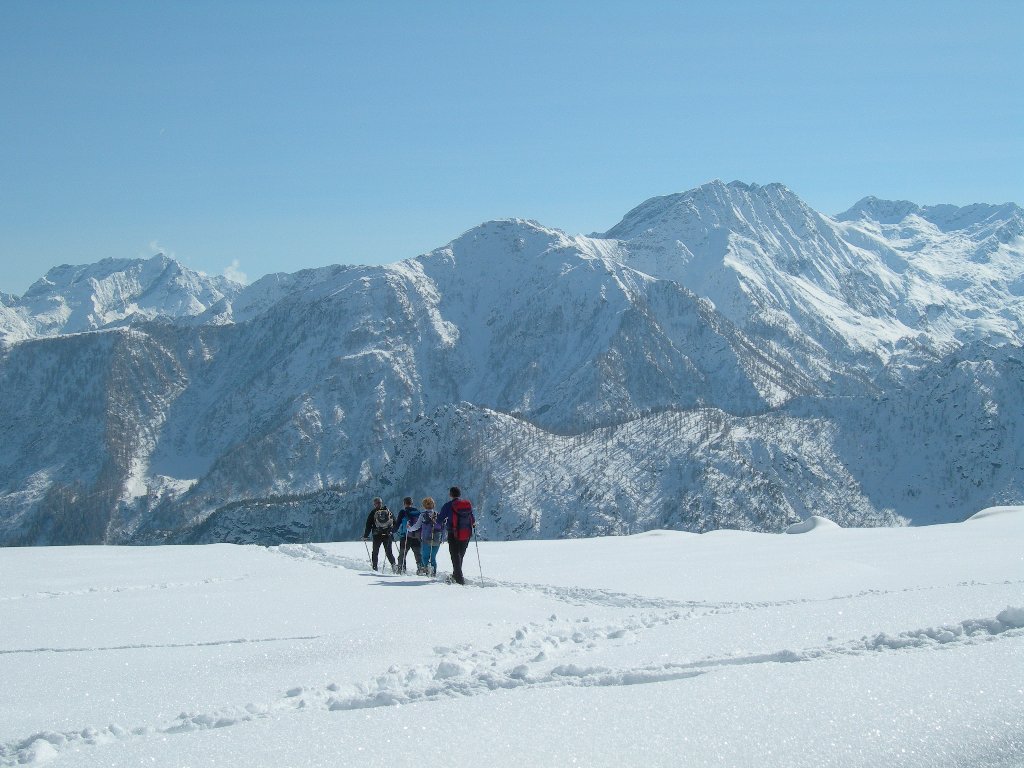 Paseo con raquetas de nieve